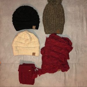 BUNDLE. CC Beanies, Scarf, Boot Cuffs